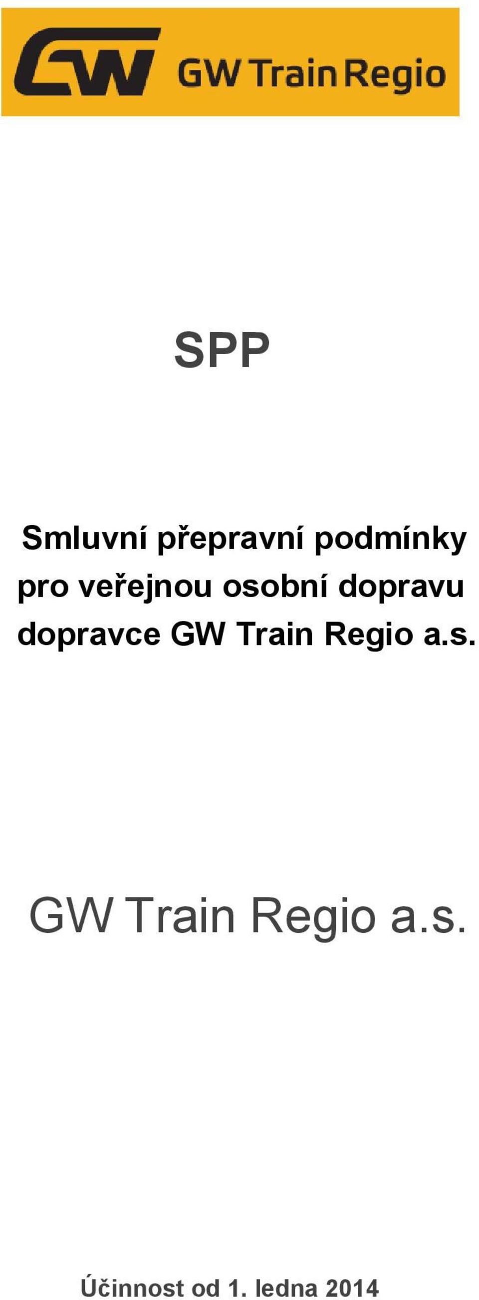 dopravce GW Train Regio a.s.