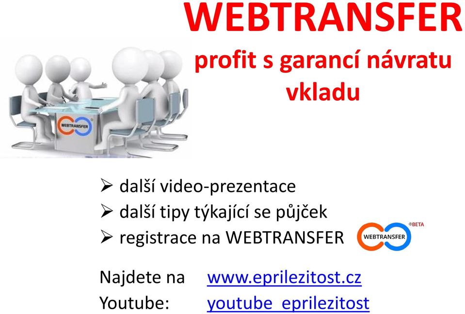 půjček registrace na WEBTRANSFER Najdete na