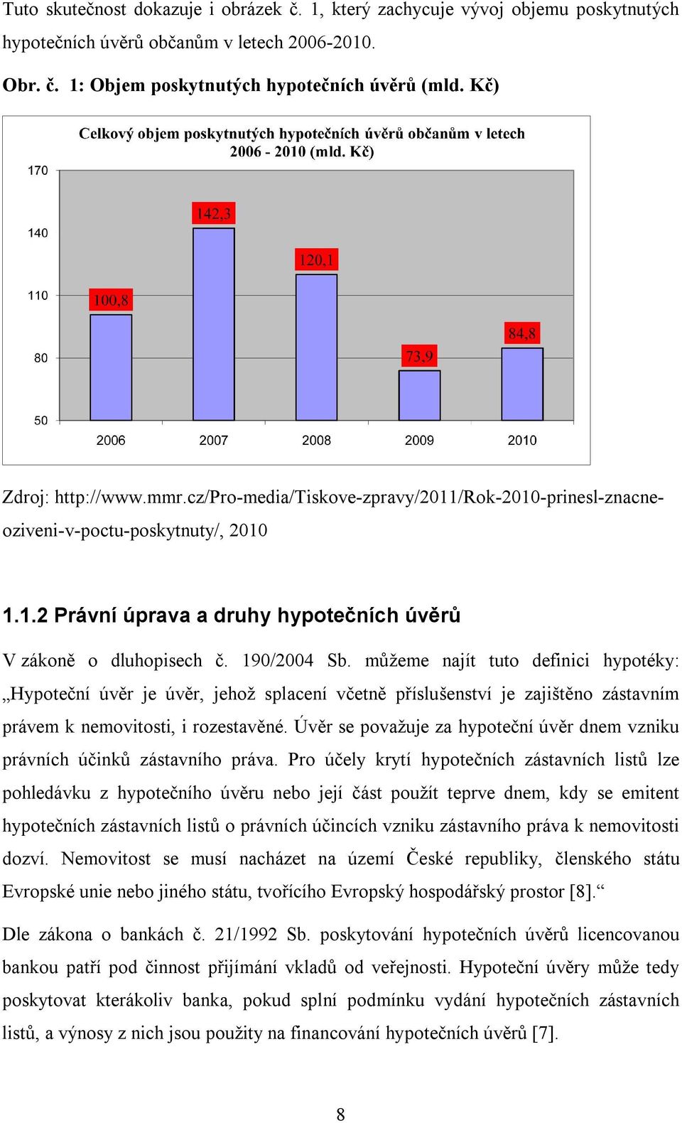 můžeme najít tuto definici hypotéky: Hypoteční úvěr je úvěr, jehož splacení včetně příslušenství je zajištěno zástavním právem k nemovitosti, i rozestavěné.