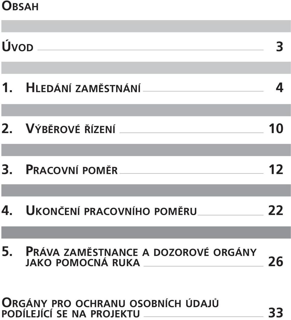 UKONČENÍ PRACOVNÍHO POMĚRU 22 5.