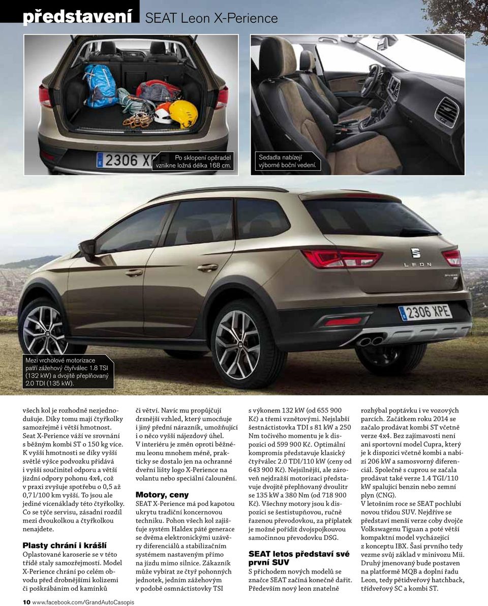 Seat X-Perience váží ve srovnání s běžným kombi ST o 150 kg více.