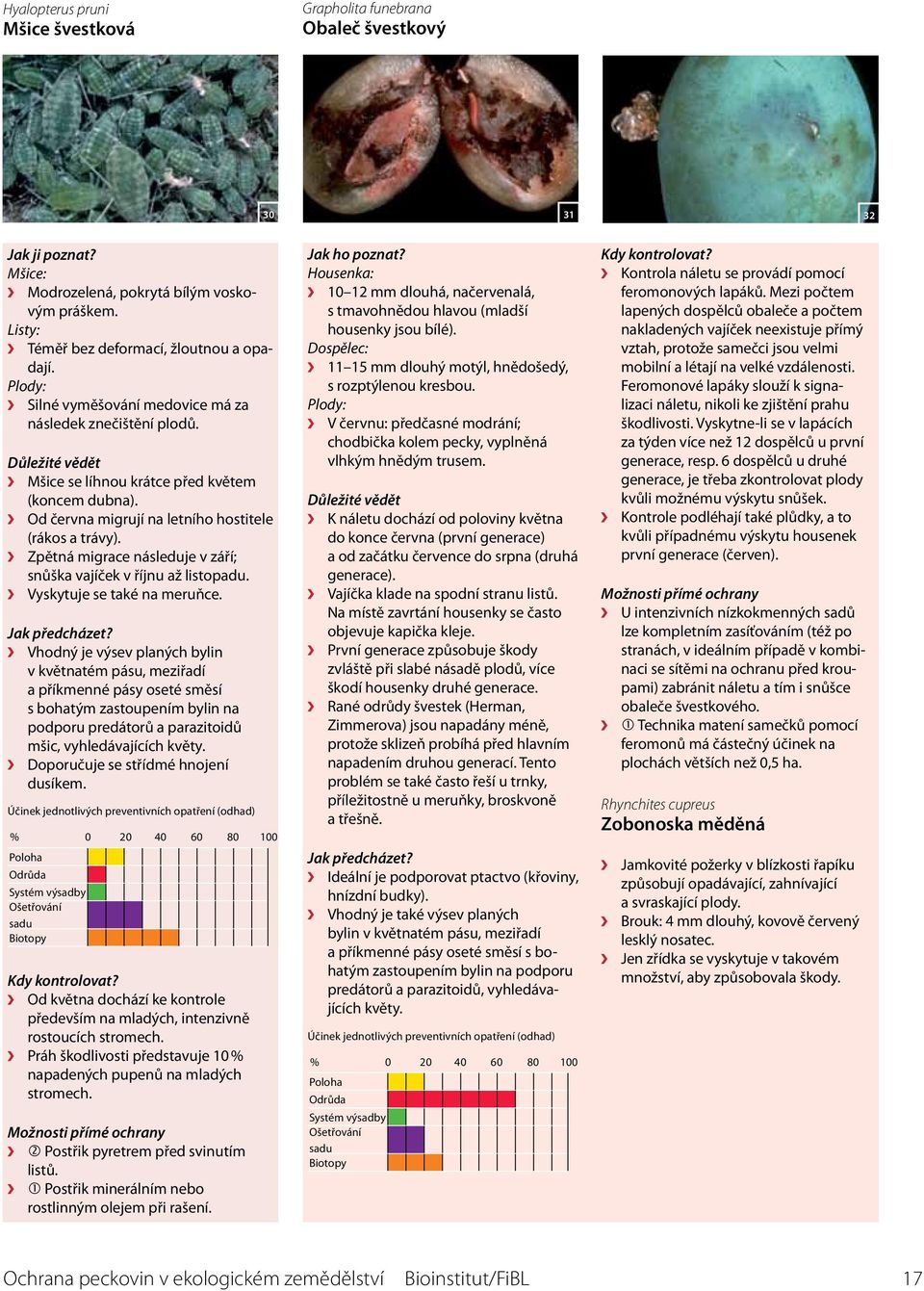 Zpětná migrace následuje v září; snůška vajíček v říjnu až listopadu. Vyskytuje se také na meruňce.