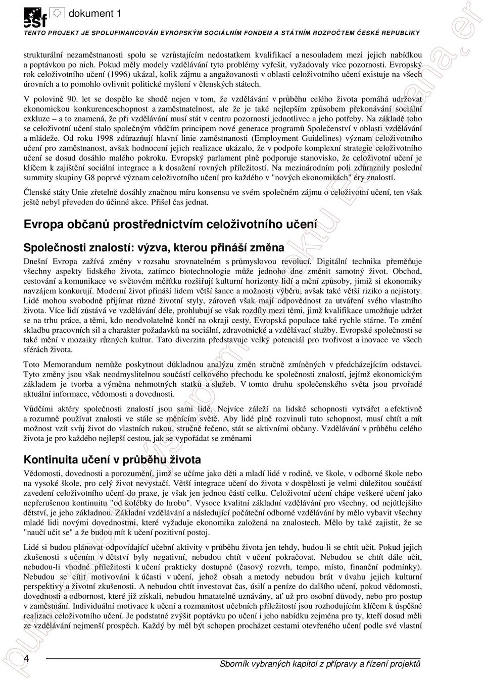 Evropský rok celoživotního učení (1996) ukázal, kolik zájmu a angažovanosti v oblasti celoživotního učení existuje na všech úrovních a to pomohlo ovlivnit politické myšlení v členských státech.