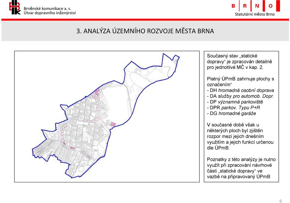 -DP významná parkoviště -DPR parkov.