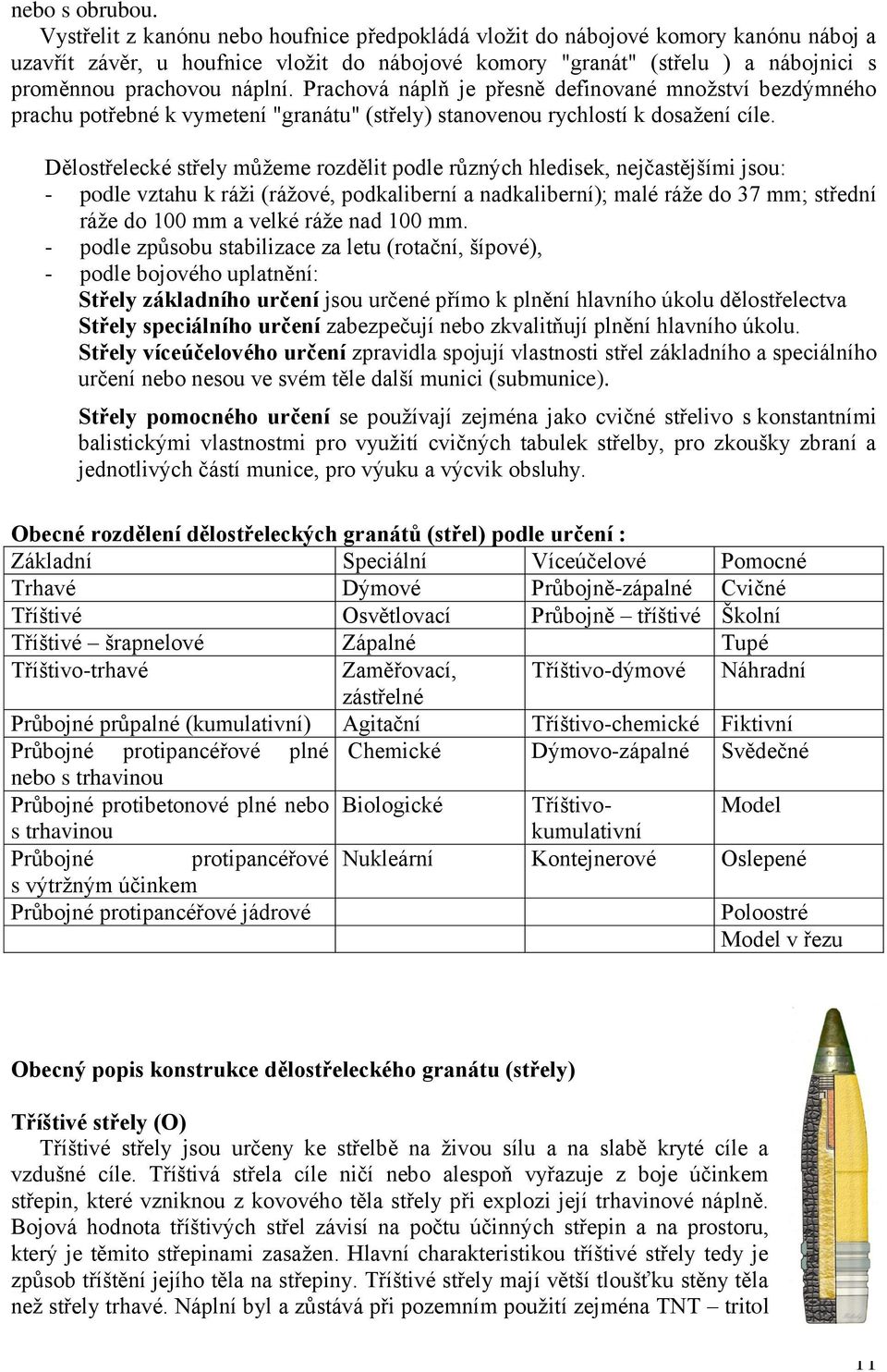 Prachová náplň je přesně definované mnoţství bezdýmného prachu potřebné k vymetení "granátu" (střely) stanovenou rychlostí k dosaţení cíle.