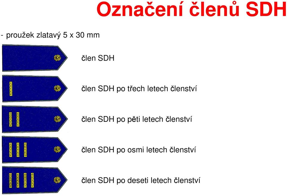 SDH po pěti letech členství člen SDH po osmi