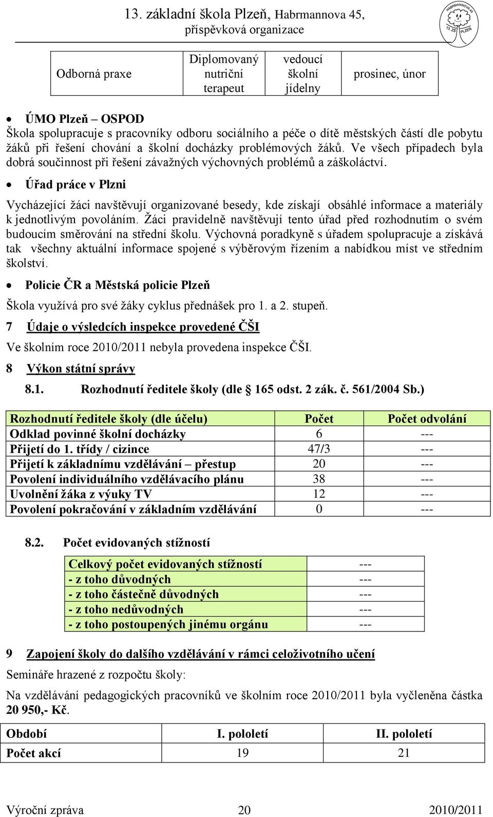 Úřad práce v Plzni Vycházející žáci navštěvují organizované besedy, kde získají obsáhlé informace a materiály k jednotlivým povoláním.