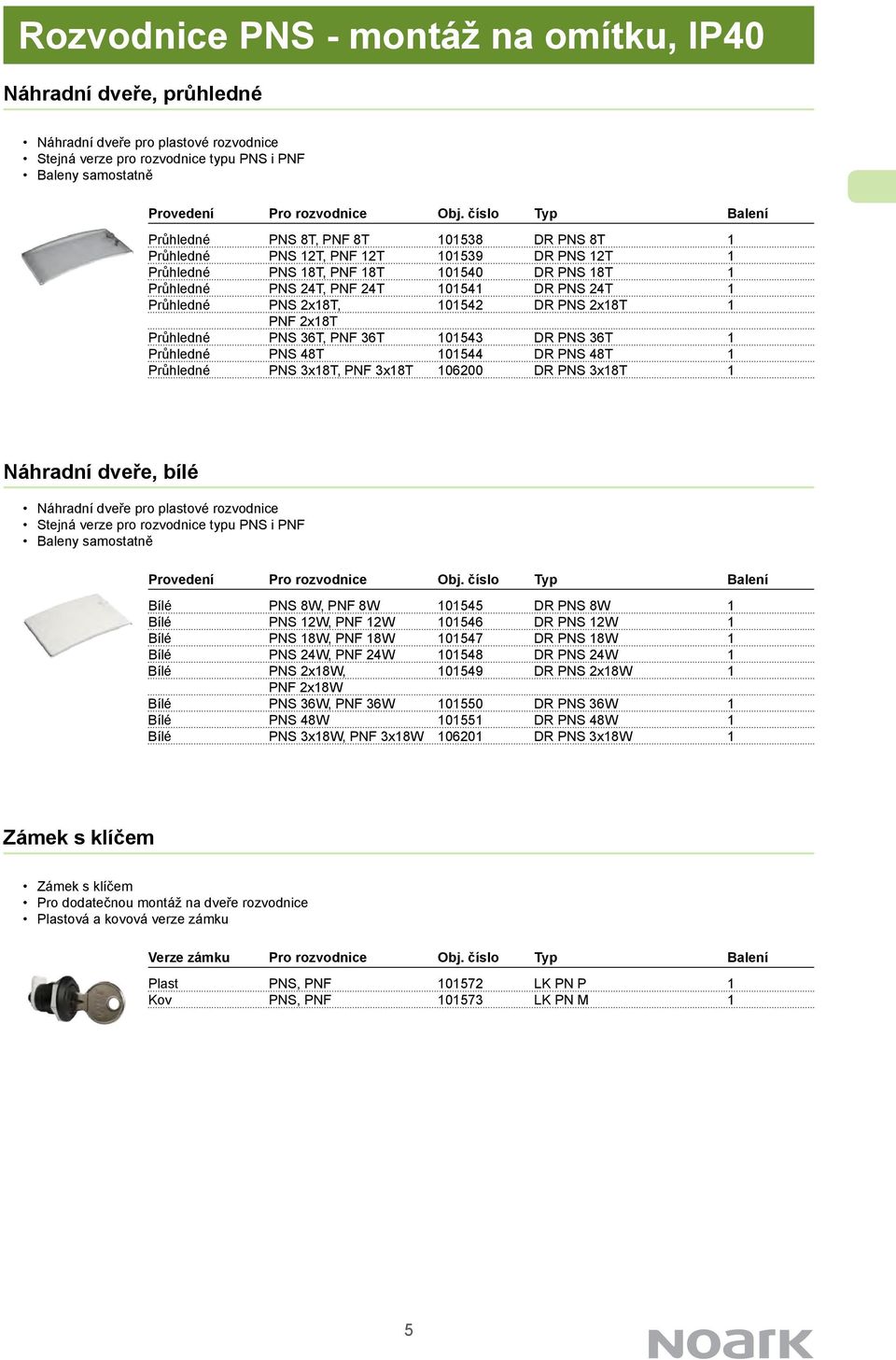 1 Průhledné PNS 2x18T, 101542 DR PNS 2x18T 1 PNF 2x18T Průhledné PNS 36T, PNF 36T 101543 DR PNS 36T 1 Průhledné PNS 48T 101544 DR PNS 48T 1 Průhledné PNS 3x18T, PNF 3x18T 106200 DR PNS 3x18T 1