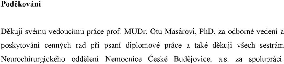 za odborné vedení a poskytování cenných rad při psaní