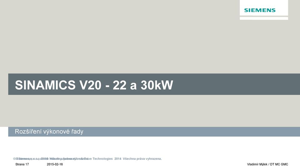 , divize 2015 Industry Všechna Automation