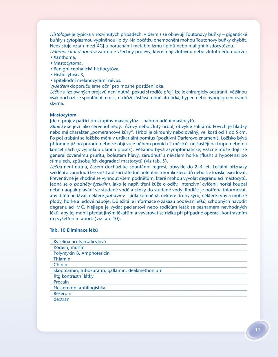 Diferenciální diagnóza zahrnuje všechny projevy, které mají žlutavou nebo žlutohnědou barvu: Xanthoma, Mastocytoma, Benigní cephalická histiocytóza, Histiocytosis X, Epiteliodní melanocytární névus.