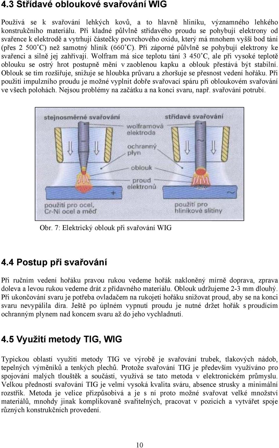 Při záporné půlvlně se pohybují elektrony ke svařenci a silně jej zahřívají.