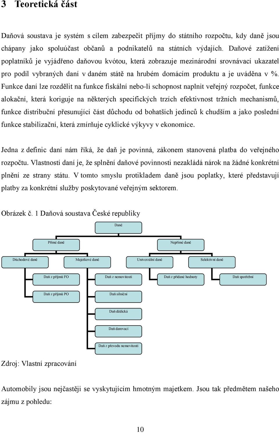 Funkce daní lze rozdělit na funkce fiskální nebo-li schopnost naplnit veřejný rozpočet, funkce alokační, která koriguje na některých specifických trzích efektivnost tržních mechanismů, funkce