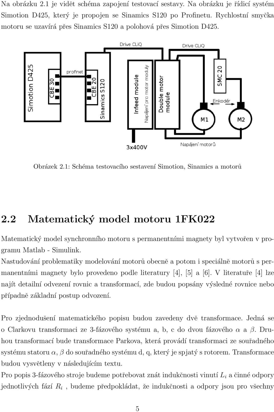 2 Matematický model motoru 1FK022 Matematický model synchronního motoru s permanentními magnety byl vytvořen v programu Matlab - Simulink.