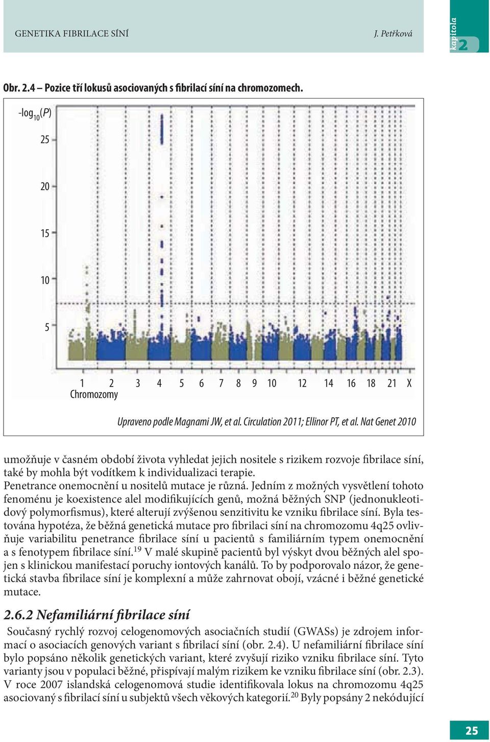 Nat Genet 2010 umožňuje v časném období života vyhledat jejich nositele s rizikem rozvoje fibrilace síní, také by mohla být vodítkem k individualizaci terapie.