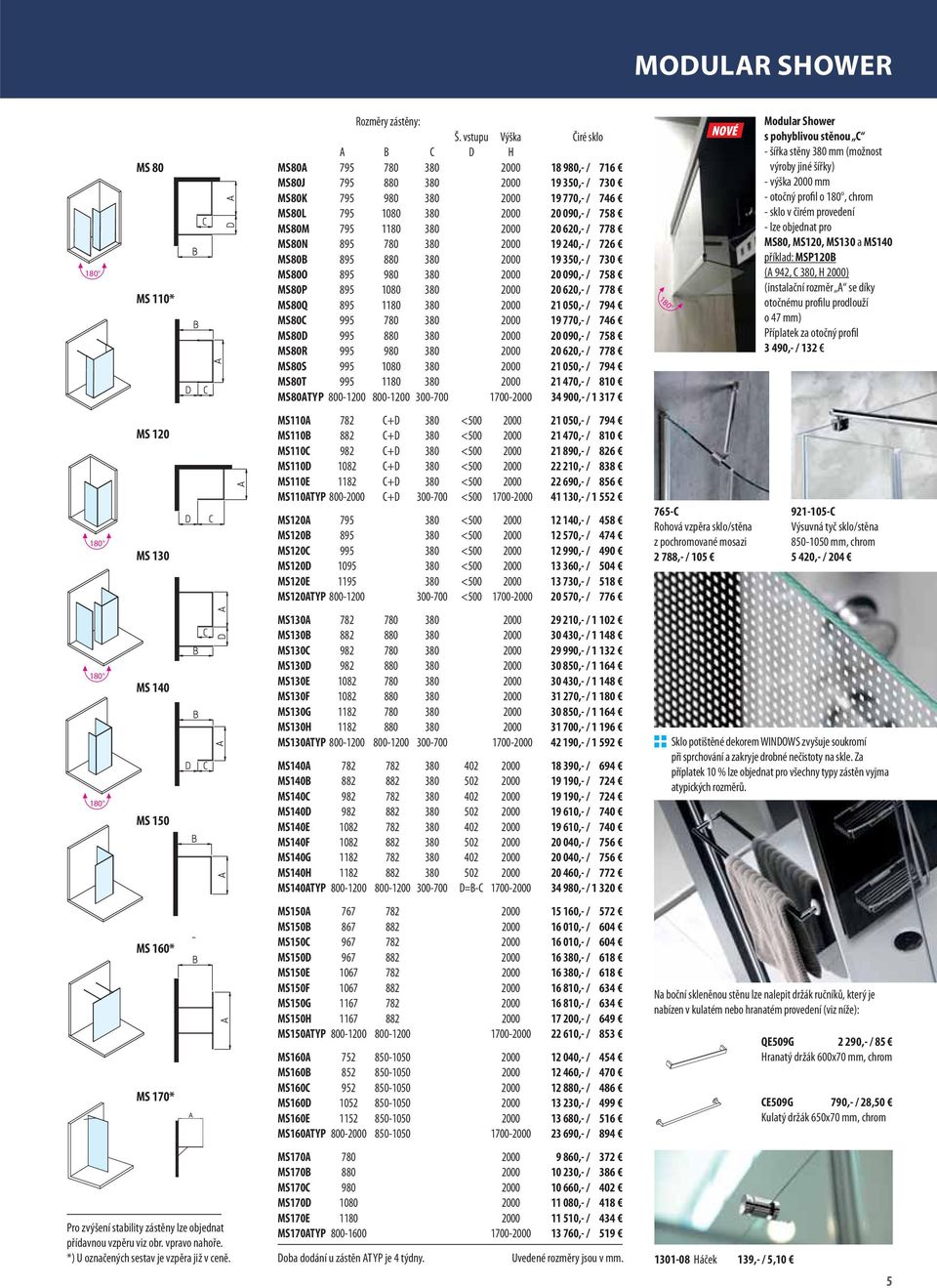 1180 380 2000 20 620,- / 778 MS80N 895 780 380 2000 19 240,- / 726 MS80B 895 880 380 2000 19 350,- / 730 MS80O 895 980 380 2000 20 090,- / 758 MS80P 895 1080 380 2000 20 620,- / 778 MS80Q 895 1180