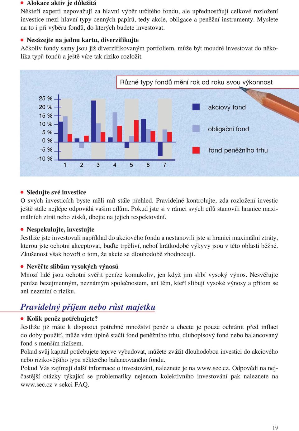 Nesázejte na jednu kartu, diverzifikujte Ačkoliv fondy samy jsou již diverzifikovaným portfoliem, může být moudré investovat do několika typů fondů a ještě více tak riziko rozložit.