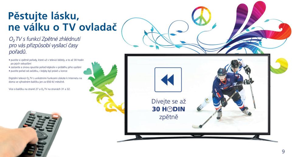 kdykoliv v průběhu jeho vysílání pustíte pořad od začátku, i kdyby byl právě u konce Digitální televizi O 2 TV s unikátními