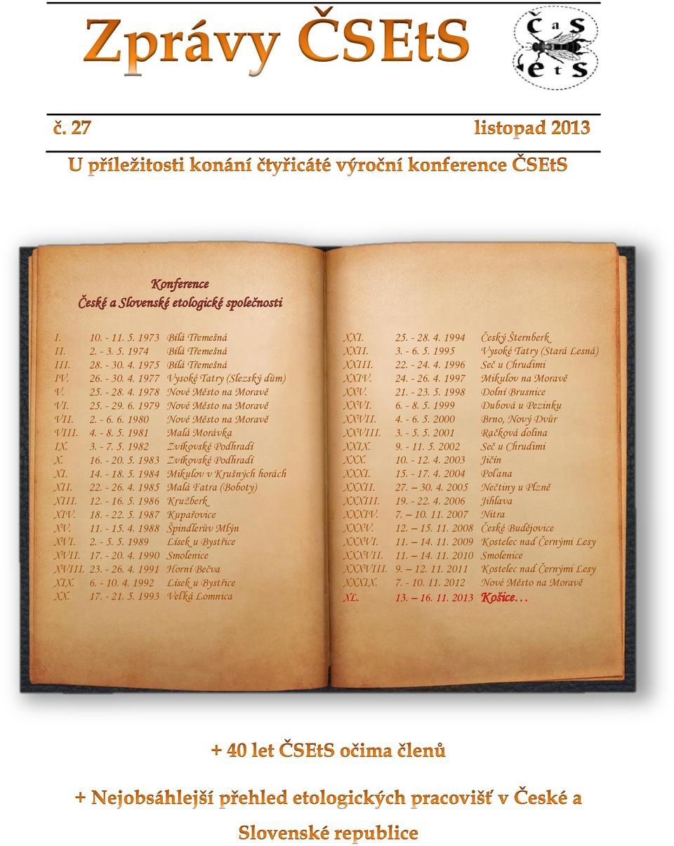 16. - 20. 5. 1983 Zvíkovské Podhradí XI. 14. - 18. 5. 1984 Mikulov v Krušných horách XII. 22. - 26. 4. 1985 Malá Fatra (Boboty) XIII. 12. - 16. 5. 1986 Kružberk XIV. 18. - 22. 5. 1987 Kupařovice XV.