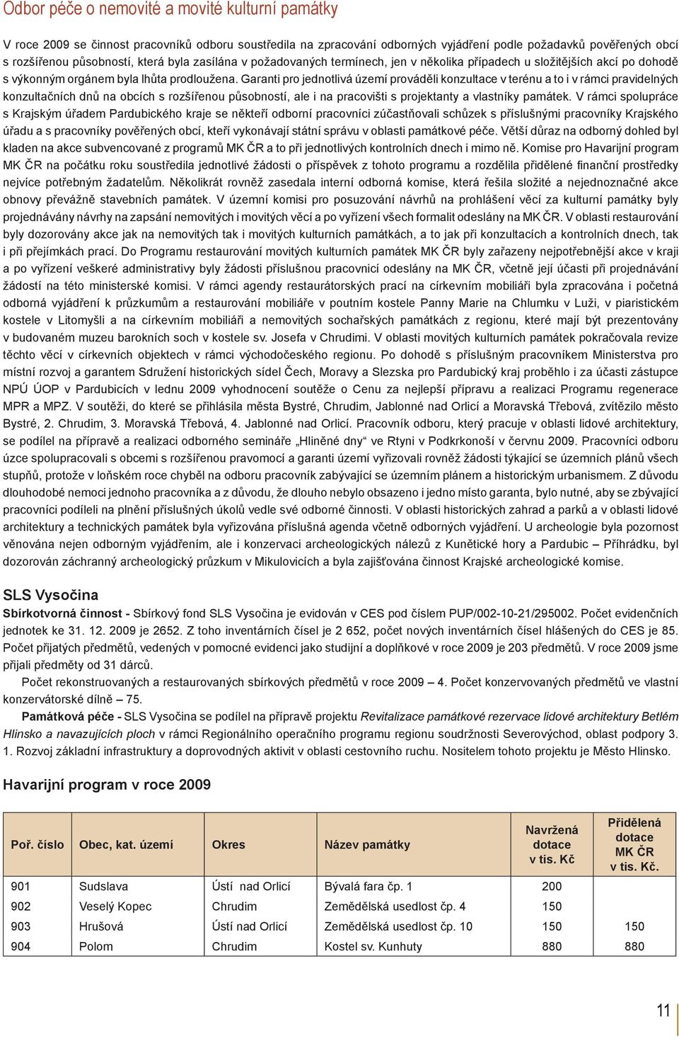 Garanti pro jednotlivá území prováděli konzultace v terénu a to i v rámci pravidelných konzultačních dnů na obcích s rozšířenou působností, ale i na pracovišti s projektanty a vlastníky památek.