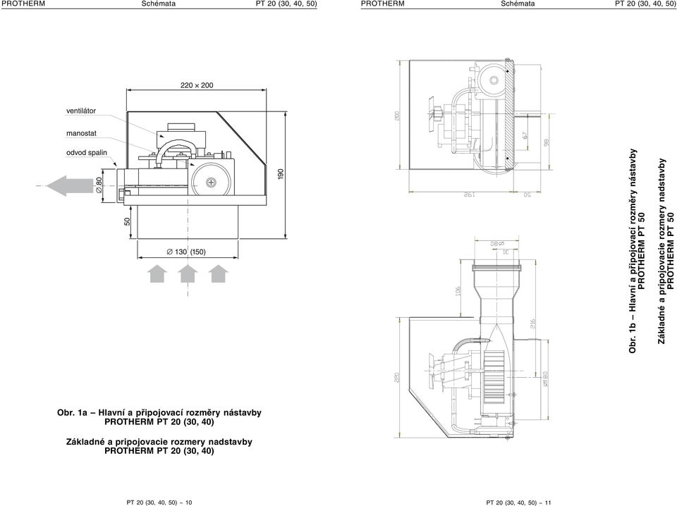 nadstavby PROTHERM PT 50 Obr.