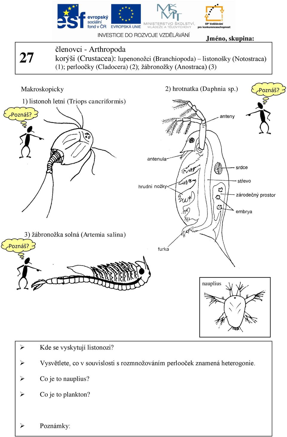 (Daphnia sp.) 3) žábronožka solná (Artemia salina) nauplius Kde se vyskytují listonozi?