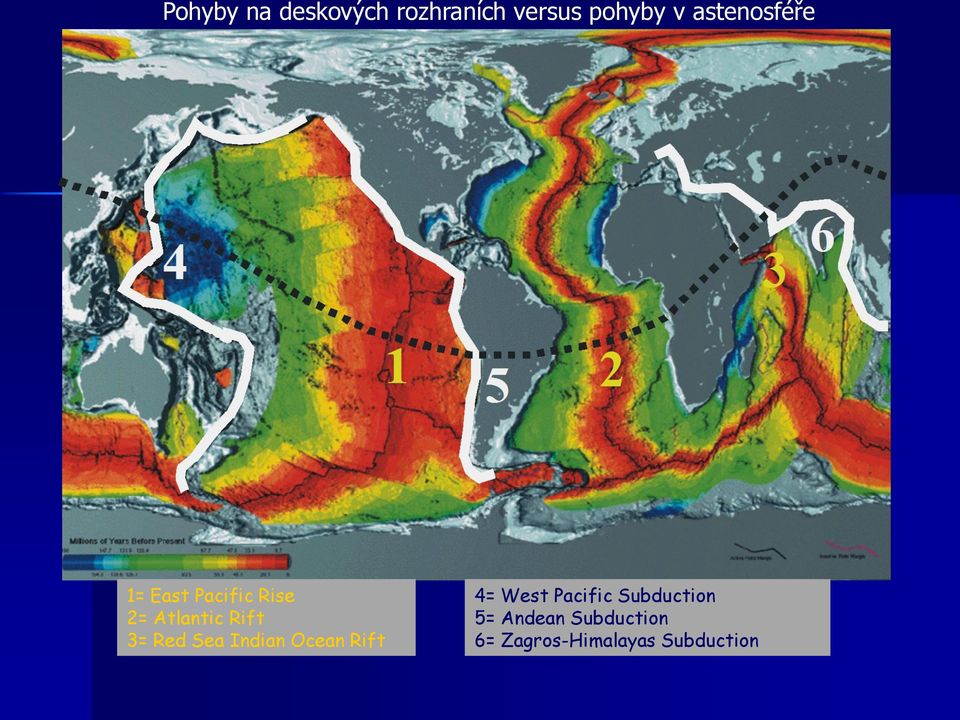 3= Red Sea Indian Ocean Rift 4= West Pacific