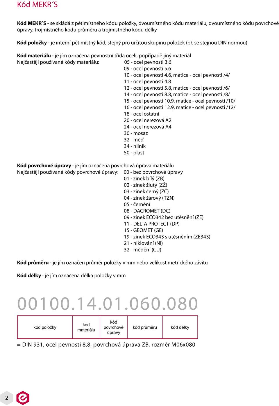 6 10 - pevnosti 4.6, matice - pevnosti /4/ 11 - pevnosti 4.8 12 - pevnosti 5.8, matice - pevnosti /6/ 14 - pevnosti 8.8, matice - pevnosti /8/ 15 - pevnosti 10.