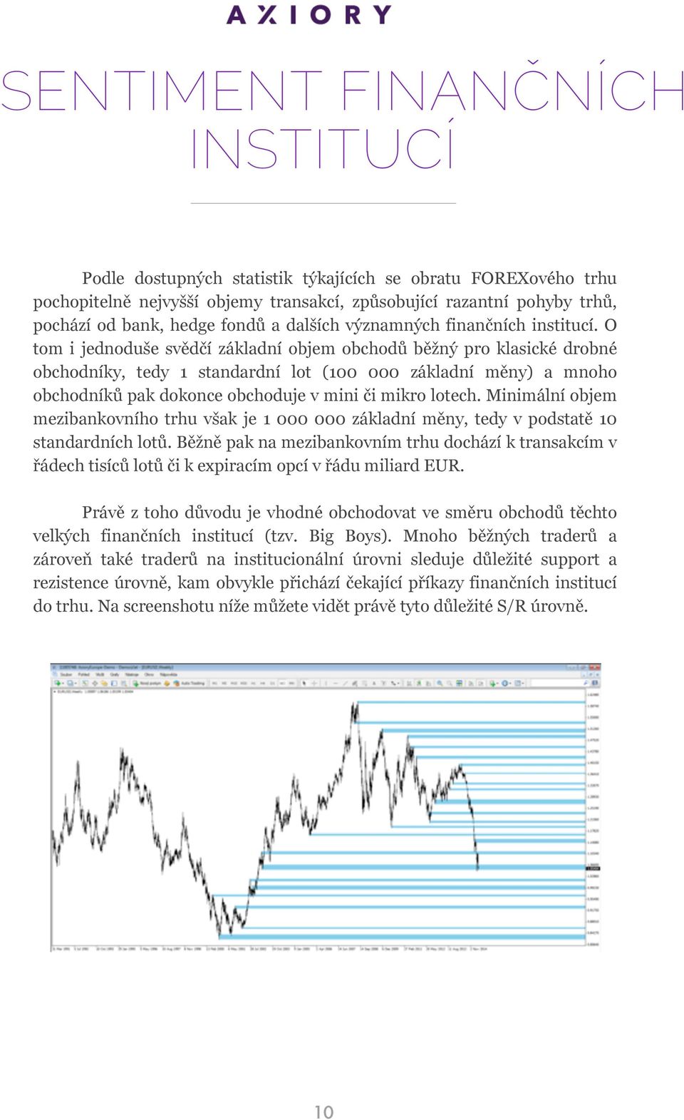 O tom i jednoduše svědčí základní objem obchodů běžný pro klasické drobné obchodníky, tedy 1 standardní lot (100 000 základní měny) a mnoho obchodníků pak dokonce obchoduje v mini či mikro lotech.