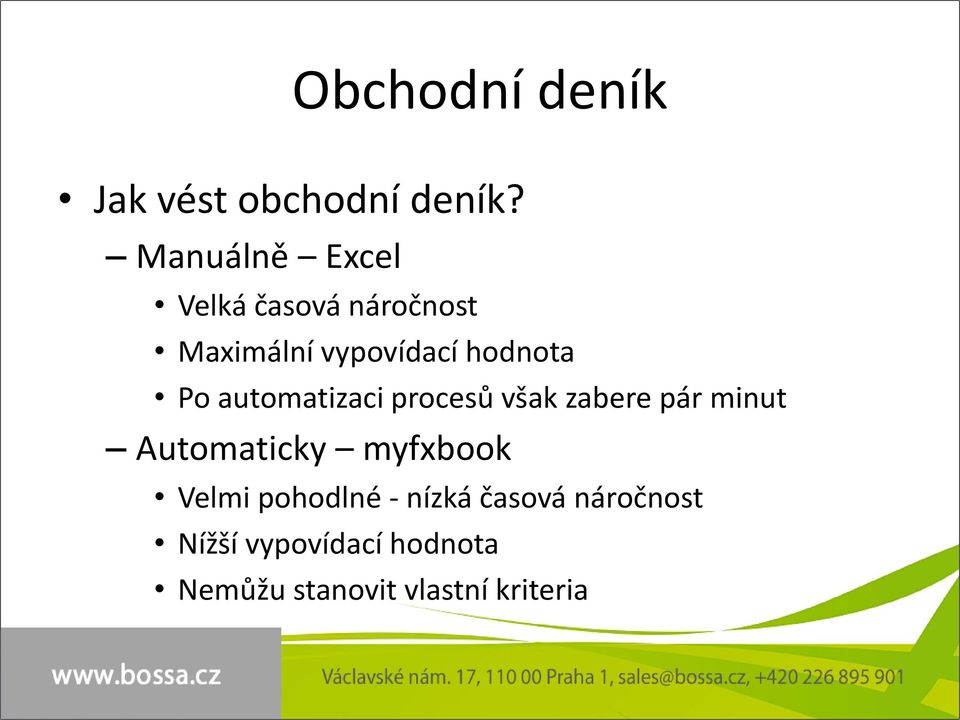 Po automatizaci procesů však zabere pár minut Automaticky myfxbook