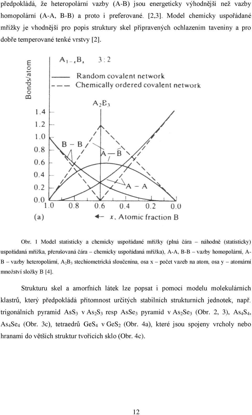 1 Model statisticky a chemicky uspořádané mřížky (plná čára náhodně (statisticky) uspořádaná mřížka, přerušovaná čára chemicky uspořádaná mřížka), A-A, B-B vazby homopolární, A- B vazby