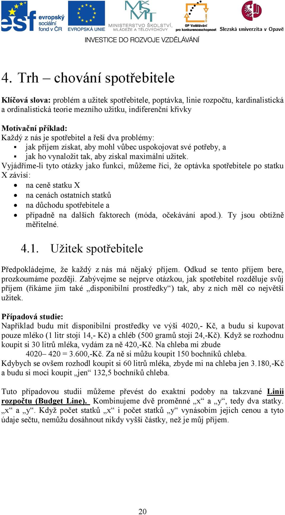 Vyjádříme-li tyto otázky jako funkci, můžeme říci, že optávka spotřebitele po statku X závisí: na ceně statku X na cenách ostatních statků na důchodu spotřebitele a případně na dalších faktorech