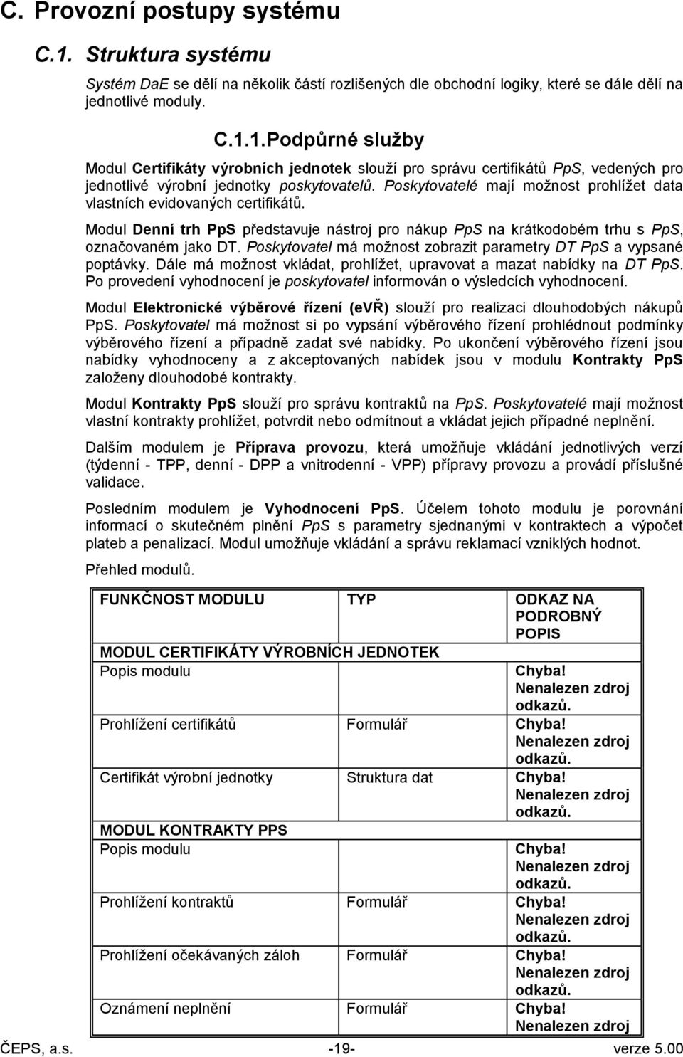 Poskytovatel má možnost zobrazit parametry DT PpS a vypsané poptávky. Dále má možnost vkládat, prohlížet, upravovat a mazat nabídky na DT PpS.