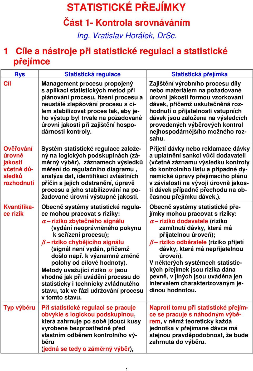 Management procesu propojený s aplikací statistických metod při plánování procesu, řízení procesu a neustálé zlepšování procesu s cílem stabilizovat proces tak, aby jeho výstup byl trvale na