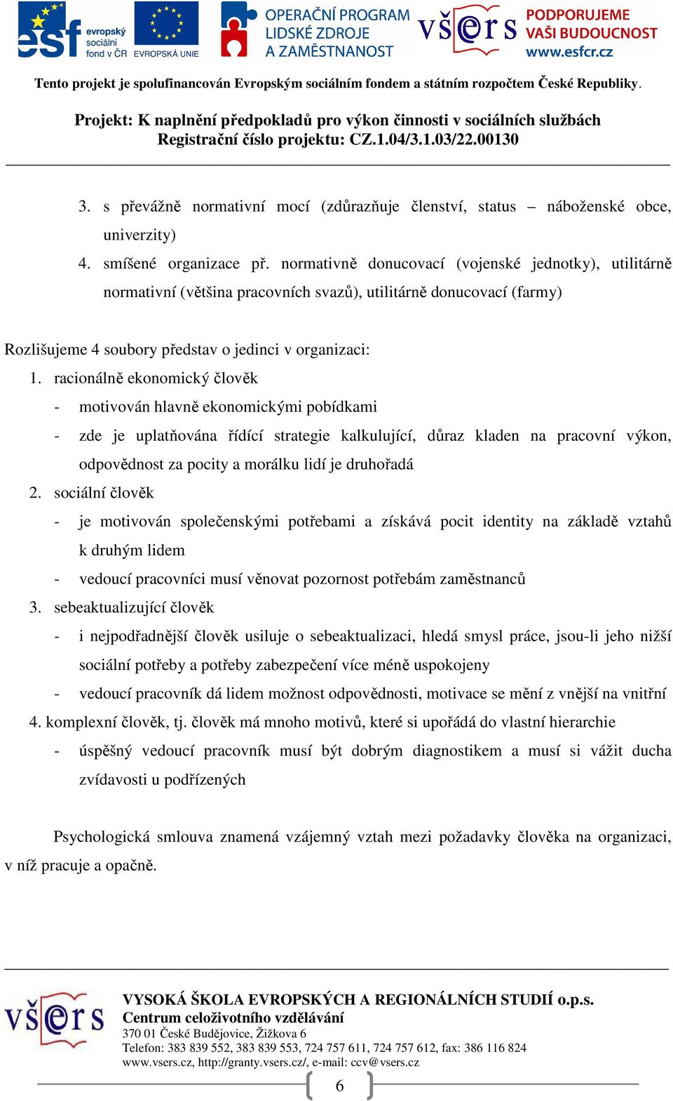 racionálně ekonomický člověk - motivován hlavně ekonomickými pobídkami - zde je uplatňována řídící strategie kalkulující, důraz kladen na pracovní výkon, odpovědnost za pocity a morálku lidí je