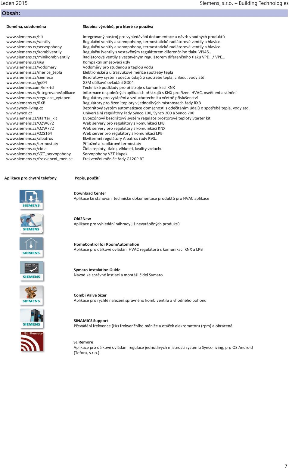 siemens.cz/kombiventily Regula ní iventily s vestav ným regulátorem diferen ního tlaku VPI45.. www.siemens.cz/minikombiventily Radiátorové ventily s vestav ným regulátorem diferen ního tlaku VPD / VPE www.