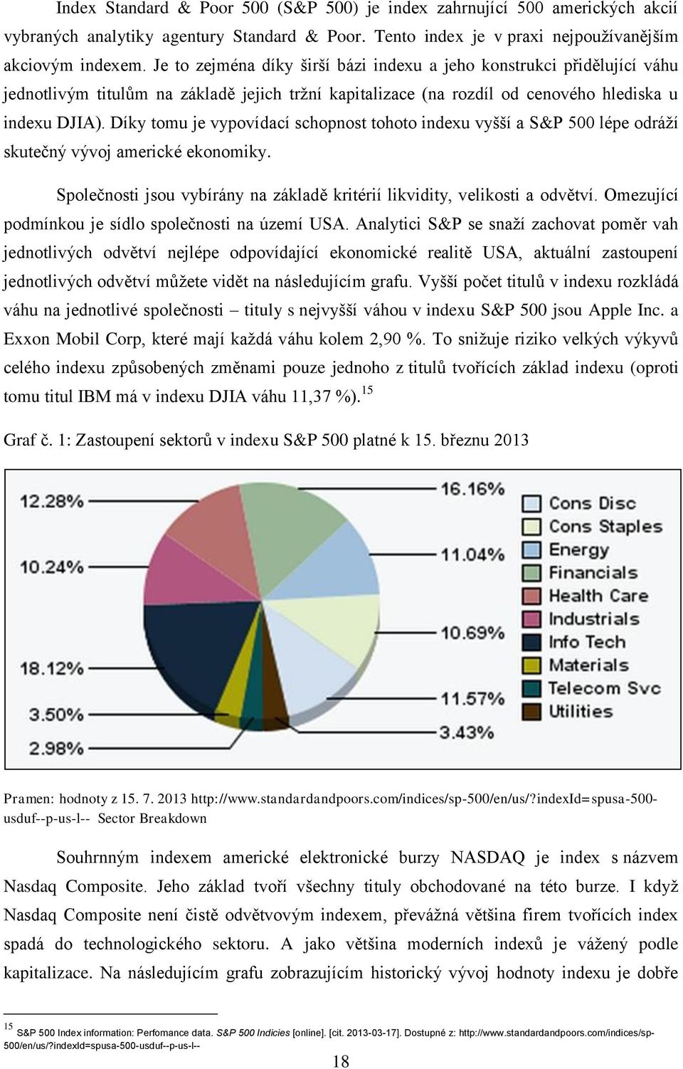 Díky tomu je vypovídací schopnost tohoto indexu vyšší a S&P 500 lépe odráží skutečný vývoj americké ekonomiky. Společnosti jsou vybírány na základě kritérií likvidity, velikosti a odvětví.