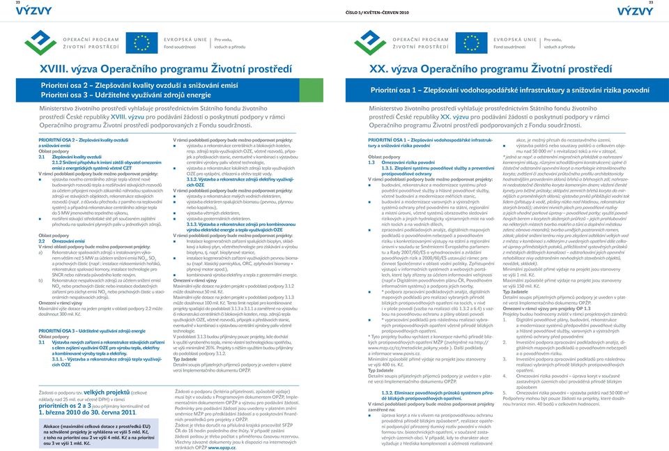 prostřednictvím Státního fondu životního prostředí České republiky XVIII.