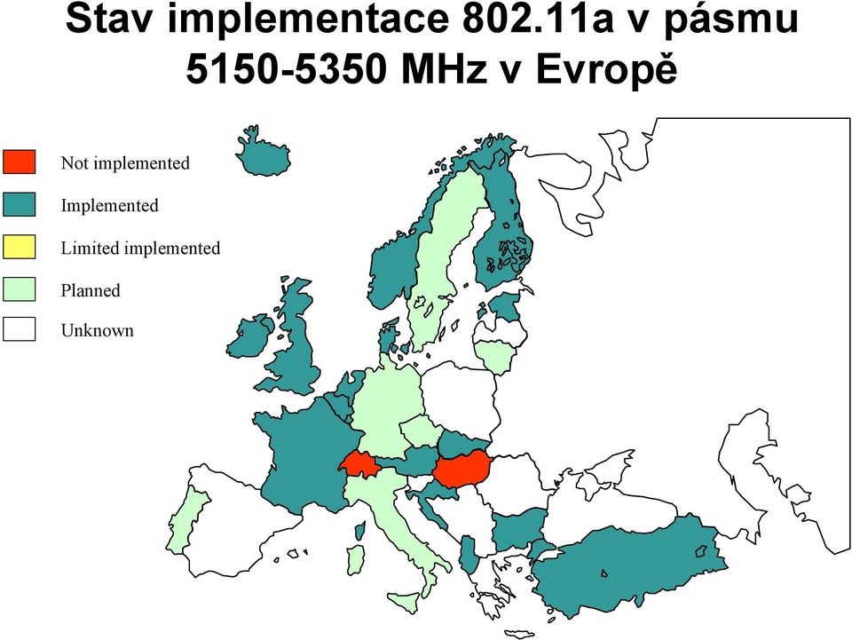 Evropě Not implemented