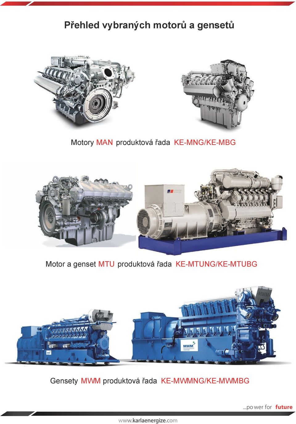 genset MTU produktová řada