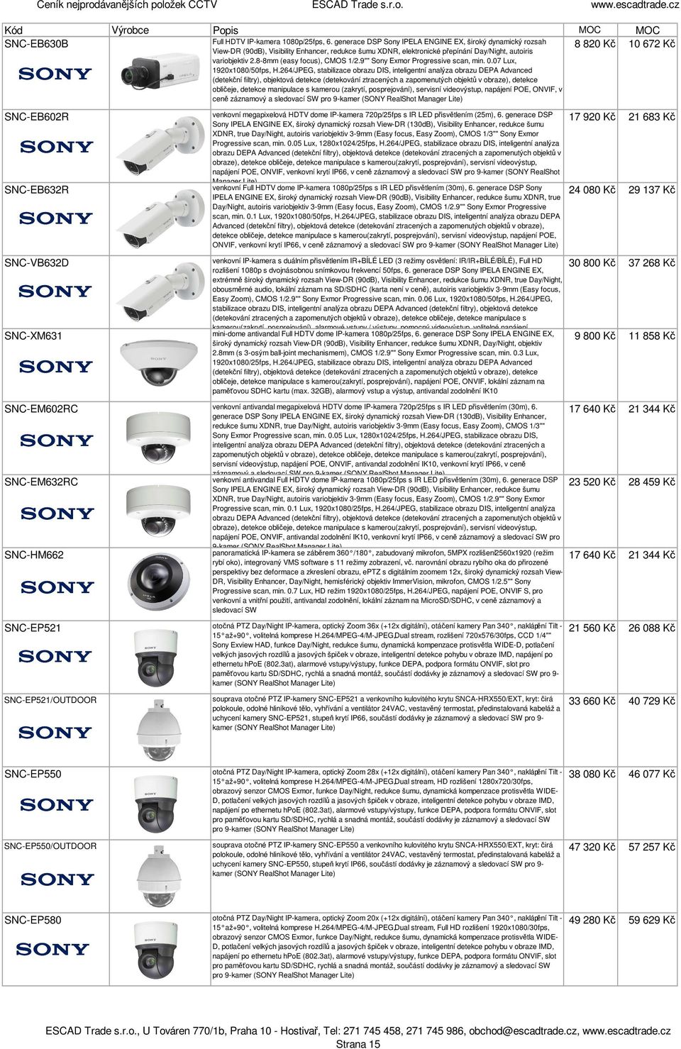 8-8mm (easy focus), CMOS 1/2.9"" Sony Exmor Progressive scan, min. 0.07 Lux, 1920x1080/50fps, H.