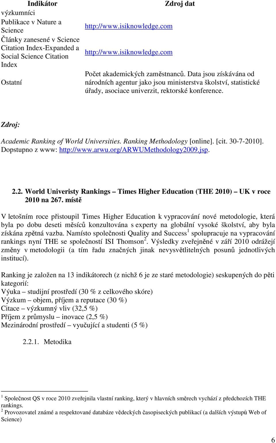 Data jsou získávána od národních agentur jako jsou ministerstva školství, statistické úřady, asociace univerzit, rektorské konference. Zdroj: Academic Ranking of World Universities.