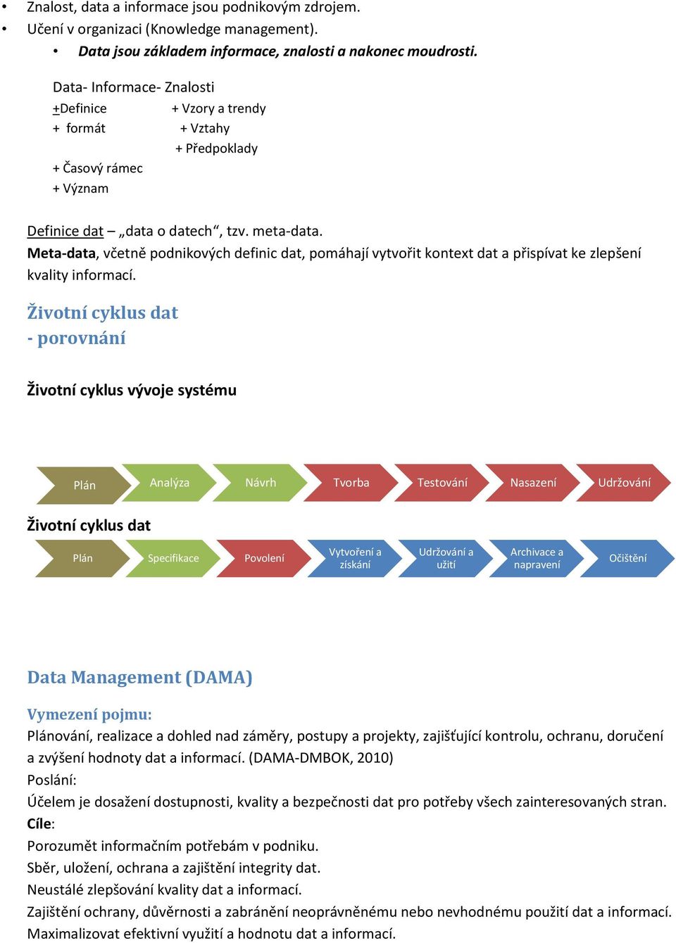 Meta-data, včetně pdnikvých definic dat, pmáhají vytvřit kntext dat a přispívat ke zlepšení kvality infrmací.