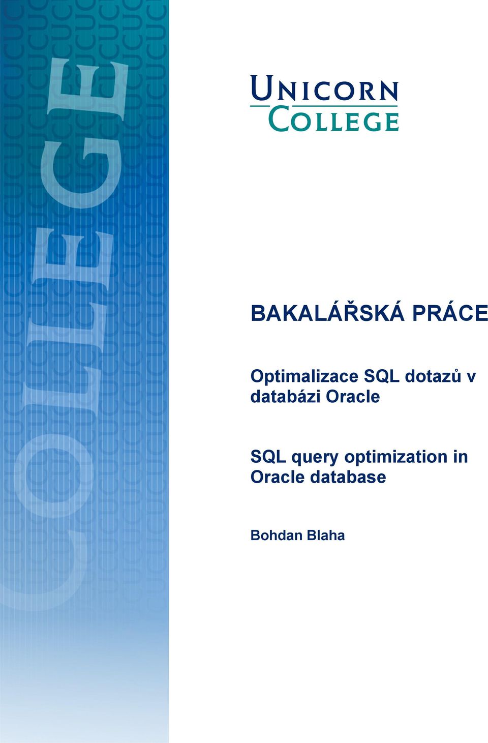 databázi Oracle SQL query