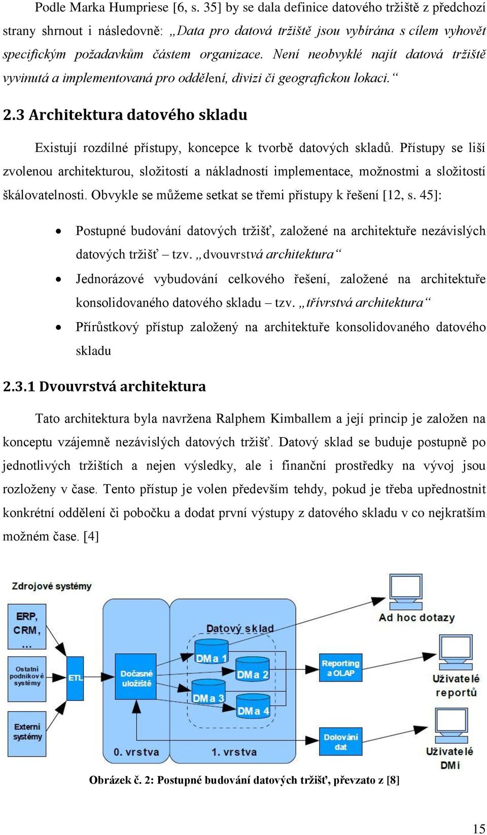 Není neobvyklé najít datová tržiště vyvinutá a implementovaná pro oddělení, divizi či geografickou lokaci. 2.