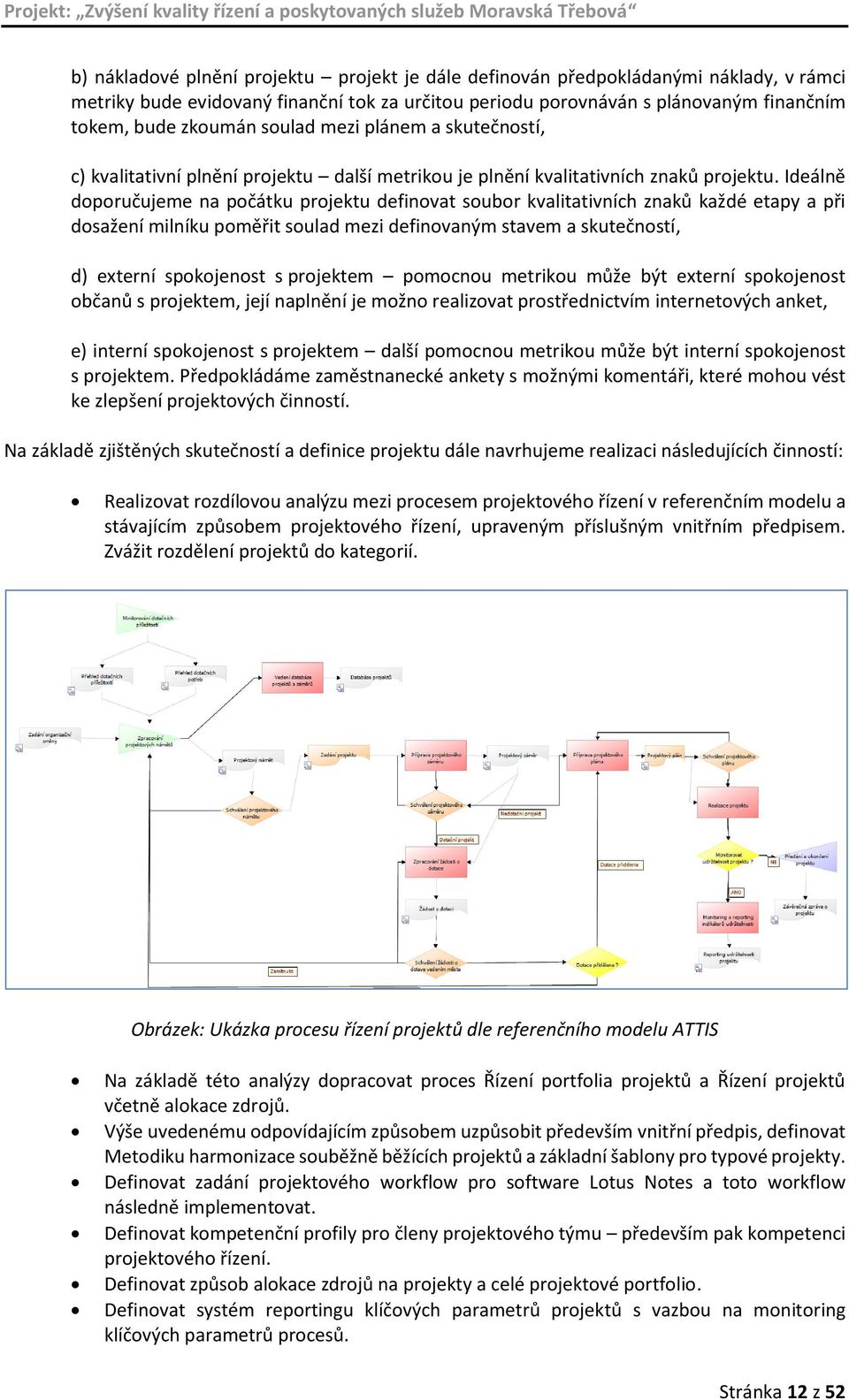 Ideálně doporučujeme na počátku projektu definovat soubor kvalitativních znaků každé etapy a při dosažení milníku poměřit soulad mezi definovaným stavem a skutečností, d) externí spokojenost s