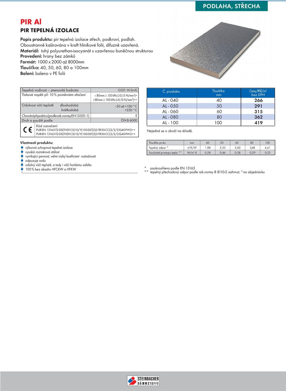 K) Tlakové napětí při 10 % poměrném stlačení 80 150 kpa ( 0,15 N/ 2 )+ 80 100 kpa ( 0,10 N/ 2 )++ PUR-N 13165-T2-DS(TH)9-CS(10/Y)150-DLT(2)5-TR50-CC(3/2/25)40-FW2++ PUR-N