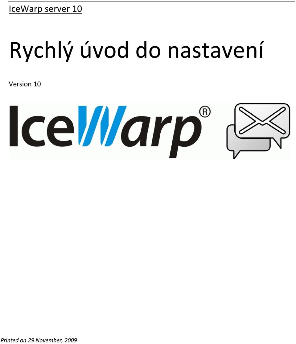 nastavení Version 10