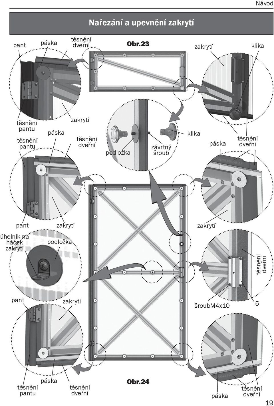 dveřní podložka těsnění dveřní úhelník na háček těsnění dveřní páska