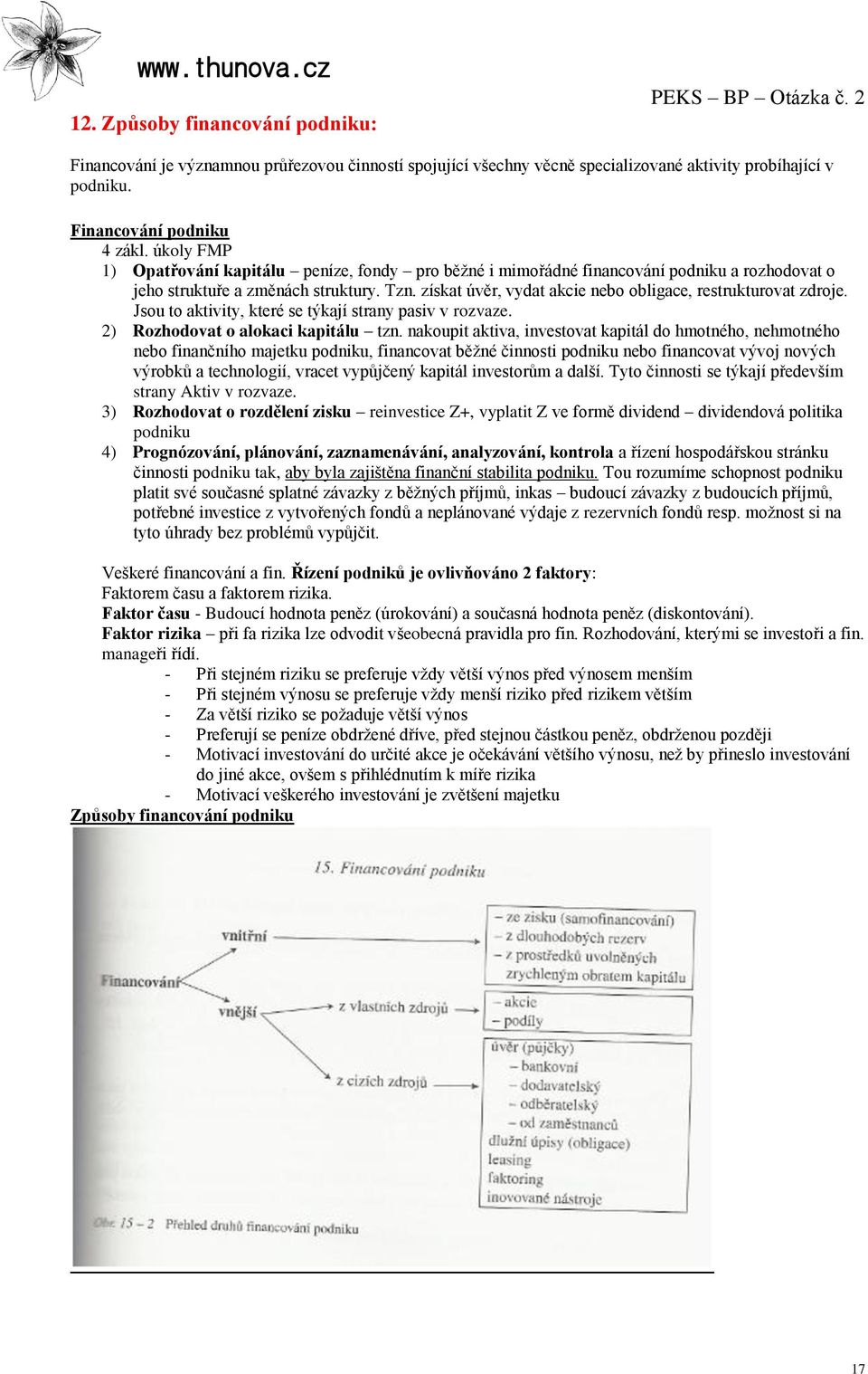 získat úvěr, vydat akcie nebo obligace, restrukturovat zdroje. Jsou to aktivity, které se týkají strany pasiv v rozvaze. 2) Rozhodovat o alokaci kapitálu tzn.